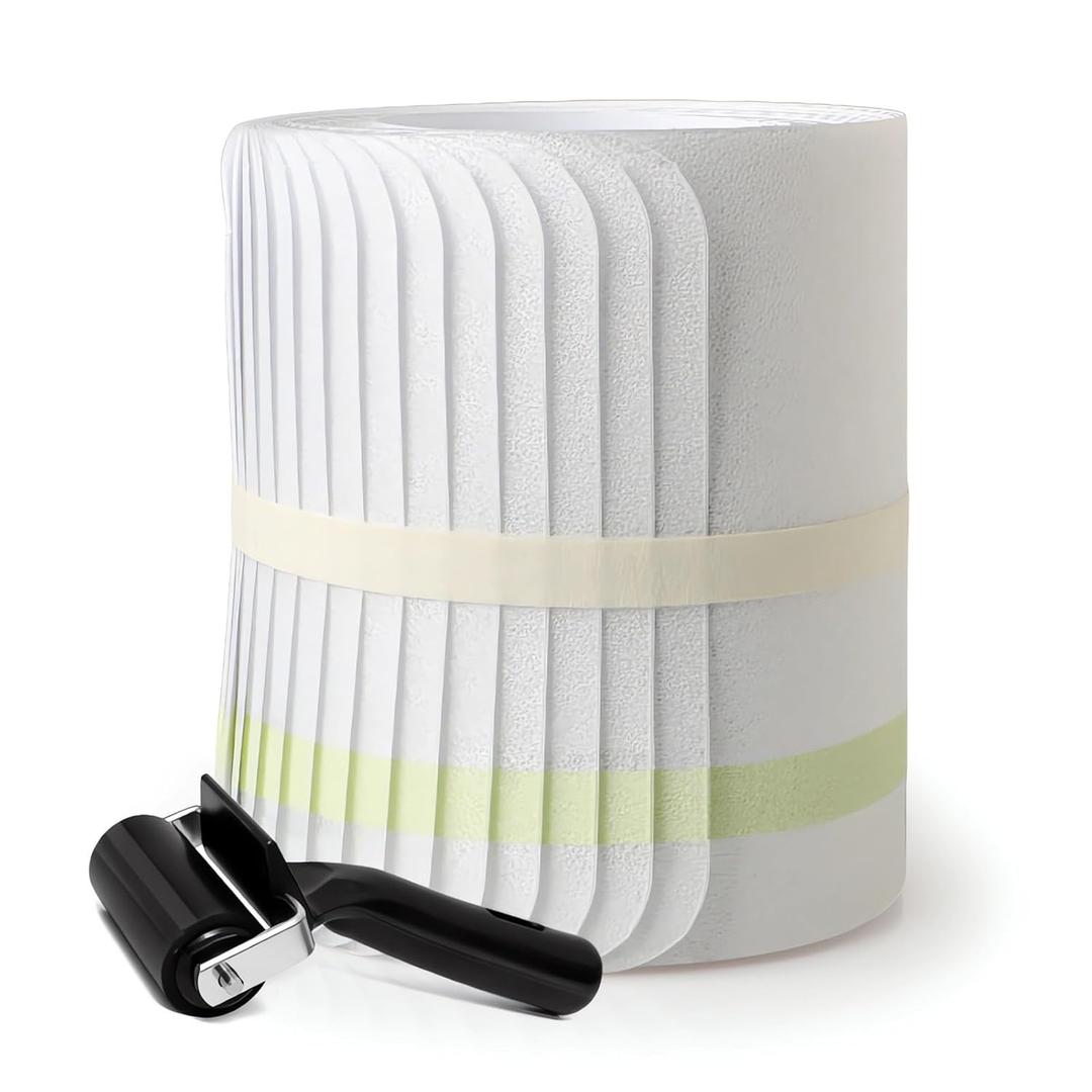 Stair Anti-Slip Nosing Clear Glow in Dark 15 Pcs Self Adhesive Step Edge Trim for Indoor Outdoor(10x61cm/4x24in)