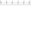 Amazon Basics Wall Mounted Modern Coat Rack for Entryway and Bedroom with Versatile Storage Hooks, Rectangular, 8-Hook, White | Rectangular, Modern
