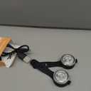 Tubasion 2-Pack Dog Lights for Night Walking, Upgraded 8 Modes Rechargeable Dog Collar Lights for Nighttime Clip On, IPX6 Waterproof and Silicone Band Safety Lights for Dog Collars