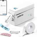 POLONO P31S Label Maker Machine with Tape, Portable Thermal Printer, Portable Bluetooth Label Printer for Organizing Storage Office Home, Sticker Maker Mini Label Maker with Multiple Templates, White