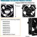 2026 Upgraded OEM WR60X26866 Refrigerator Evaporator Fan Motor, Compatible with GE Refrigrator, Replace V80E14MS2A3-57A611 WR60X10341, WR60X26030, WR60X10356, WR60X10357, Ap6278228