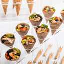 Restaurantware-STAND ONLY: Clear Tek 21.7 x 5.6 x 5.3 Inch Ice Cream Cone Holder, 1 Angled Design Popcorn Cone Holder - Cones Are Sold Separately, 10 Holes, Clear Acrylic Stand