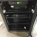 EUHOMY 100 Can Beverage Refrigerator cooler-Mini Fridge Glass Door for Beer Drinks Wines, Freestanding Beverage Fridge with Adjustable Shelves Blue LED for Home/Office/Dorm/Bar, 2.7 cu.ft