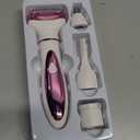 Electric Razor for Women Men,4 in 1 Painless Ladies Wet & Dry Body Razors and Facial Hair Remover,Rechargeable Led Display Hair Removal Kit for Nose Face Body Leg Bikini Arm Hair (Multicolor Pink)