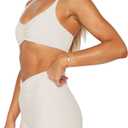 LASLULU Womens Sexy Sports Bra Spaghetti Strap Backless Bra Workout Gym Yoga Bras Tops Padded Sport Bras (White, S)