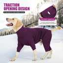 Dog Sweater Coat Winter Clothes for Small Medium Large Pets, High Collar Warm Full Body Dog Pajamas Recovery Suit Onesie Jumpsuit Comfort Windproof Shirts with Leash Hole