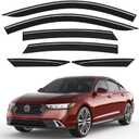 Outside-Mount Window Visors Rain Guards for Honda Accord 2023-2026 | 6PCS,Extra Durable Window Deflectors, Tape-on Window Visors, Vent Shades, Vent Visors, Accessories