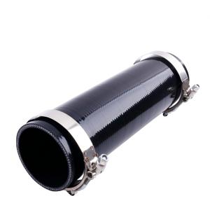 Straight Coupler Silicone Hose 2" ID (51mm) Length 12"(305mm) 4-Ply (5.4mm) Thickness for Air Intake/Turbo/Intercooler Piping Tube With 2 X Stainless Steel T-clamps(Gloss Black)