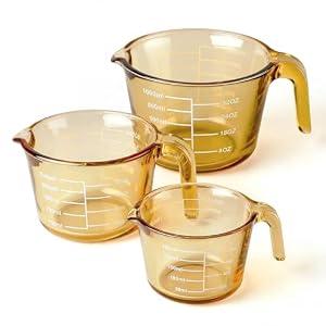 Domensi 3-pack Glass Measuring Cups Set, (1, 2 & 4 Cup) Measuring Cups for Prepping, Baking and Cooking, Preheated Oven, Dishwasher, Freezer, and Microwave Safe, Essential Kitchen Tools