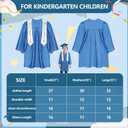 Kindergarten graduation cap and gown with 2026 Tassel, Certificate for Toddler Children (27"-33") (Blue)