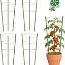 4 Pack Tomato Cage for Garden Plant Support, 24 inches Small Tomato Cages Tomato Trellis with Adjustable Rings, Plant Stakes for Peony Support, Tomato Stakes Rings for Climbing Plants