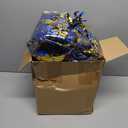 60 Pcs Cheerleading Pom Poms Cheering Pompoms Bulk Cheer Metallic Foil Pom with Baton Handle Plastic Poms Squad for Game Team Spirit Sports Dancing Basketball Club (Blue, Gold)