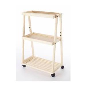 Whitmor 3 Tier Slat Wood Cart