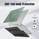 DTangLsm for MacBook Pro 14 inch Case 2026 M5, 2025 2024-2021 M4 M3 M2 M1 A3426 A3427 A3434 A3112 A3185 A3401 A2918 A2992 A2779 A2442 Pro Max, Textured MacBook Pro 14 Leather Case&Keyboard Cover, Green