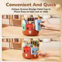 GAMENOTE Rotating Art Supply Storage Organizer, Lazy Susan Office School Supplies for Kids Desk Organizers and Homeschool Supplies Craft Caddy Classroom Organization (Small)