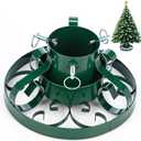 Snowman Christmas Tree Stand with Water Reservoir 8.5ft Christmas Tree Holder Real Xmas Artificial Trunks Stand Fits Up to 1.37"-3.34'' Diameter Pine Holder Base Iron for Rustic Decoration