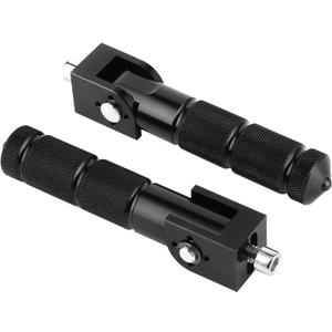 Acouto Aluminum Foot Pegs Motorcycle Pedal Aluminum 2Pcs Aluminum Pedals for Motorcycle Electric Car 8MM Universal 90 Degree Folding Support Rod(black)