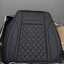 Leather Car Seat Covers Full Set,Universal Fit for Most Cars,SUV,Sedans and Pick-up Trucks,Automotive Vehicle Faux Leather Cushion Covers for 5 Passenger Cars(Full Set,Black/Blue)