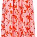 GRACE KARIN Women Strapless Dress Casual Loose Ruched Long Maxi Dress with Pockets (Pink, XXL)