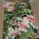 DearHouse 2Pcs Artificial Peony Flower Garland - Silk Peony Garland with Pink and White Flowers for Wedding Party Table Decoration,6ft/Strand