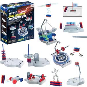 12-in-1 Anti Gravity Magnetic Levitation Science Kit Toy for Adolescent,Educational Physics Magnet Toys Gift for Kids Boys Girls Ages 8+