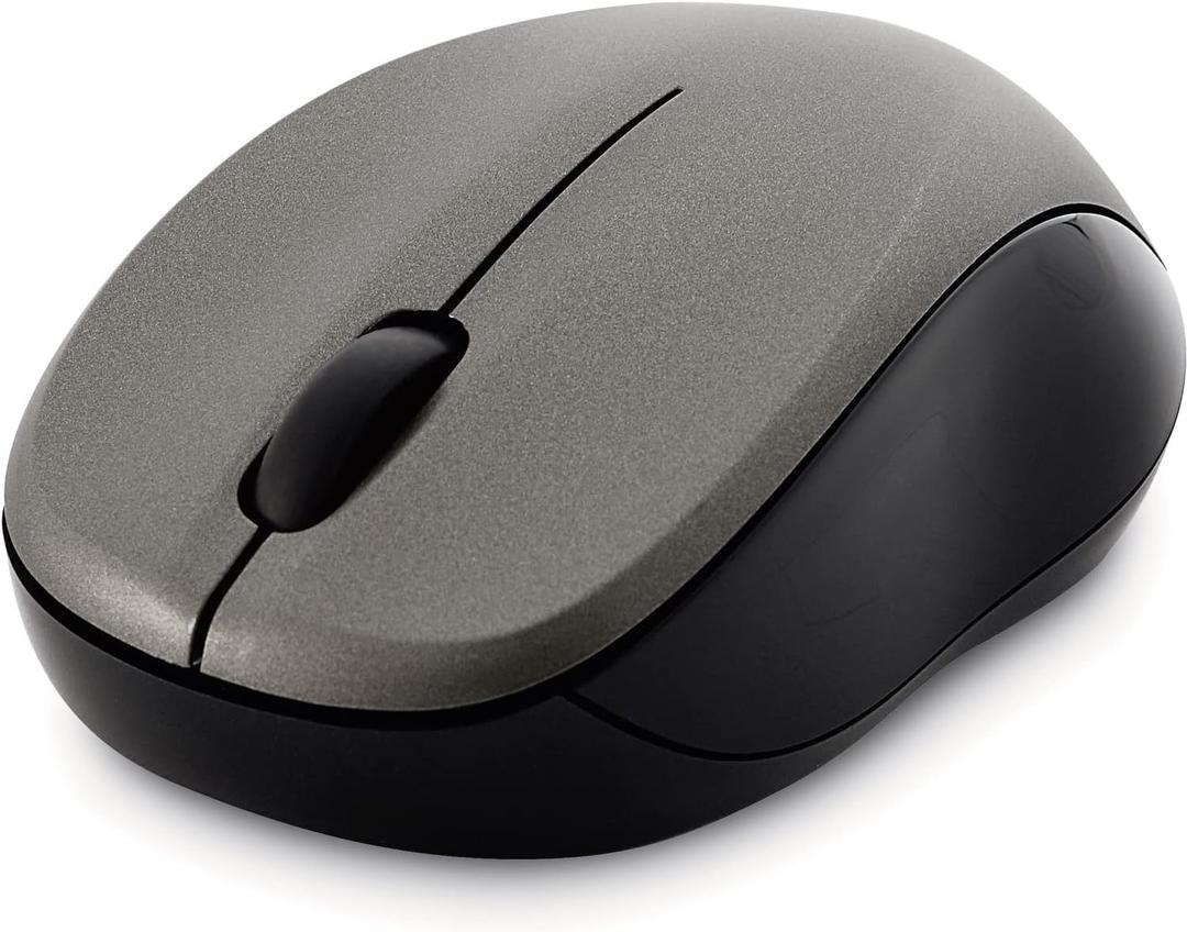 Verbatim Wireless Silent Mouse 2.4GHz with Nano Receiver - Ergonomic, Blue LED, Noiseless and Silent Click for Mac and Windows - Graphite, 1.4" x 2.3" x 3.7"