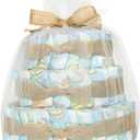 The Honest Company Deluxe Diaper Cake | Clean Conscious Diapers, Baby Personal Care, Plant-Based Wipes | Above it All | Deluxe, Size 1 (8-14 lbs), 70 Count