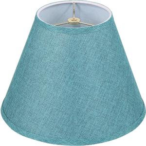 Aspen Creative 32078A Transitional Empire Shape Spider Construction Lamp Shade in Teal, 6" Top x 12" Bottom x 9" Slant
