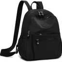 Mini Backpack Purse for Women, Stylish Daypack Shoulder Bag, Small Lightweight Daypack for Work Travle College (A- Black)