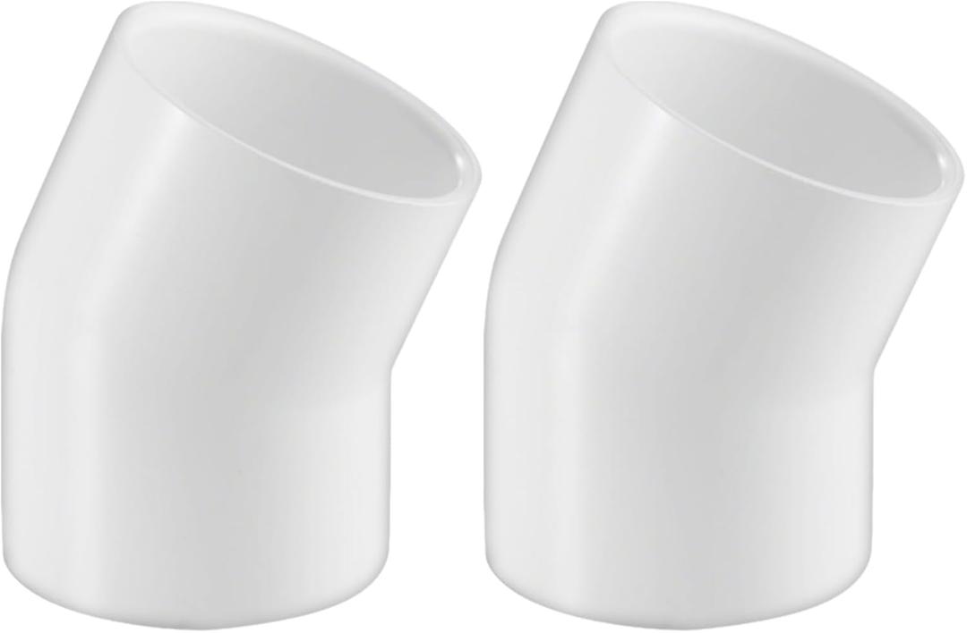 2 Inch 22.5 Degree PVC Elbow Pipe Fitting, 2" PVC Corner Adapter SCH40 Furniture Build Grade, for Home Sewer Plumbing Water Line