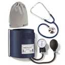 LotFancy Blood Pressure Cuff and Stethoscope Kit with D-Ring, Professional BP Cuff Standard Adult 10-16 for Nursing School, Home, Easy to Use BP Machine with Carrying Case Zero Calibrator, Navy