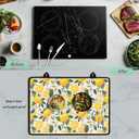Silicone Stove Top Covers for Electric Range Ceramic Lemon Stove Top Covers, 20.96 x 29.18 Inch Glass Stovetop Cover, Heat-Resistant Induction Cooktop Protector