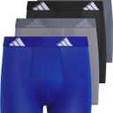 adidas Youth Microfiber Boxer Brief (Multipack) Athletic Underwear for Kids Boys (Small, Team Royal Blue/Grey/Black/Microfiber)