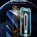 ESR 3 Pack for iPhone 16 /iPhone 15 Screen Protector, [9H Hardness] [Military Grade Shatterproof] Full Coverage Tempered Glass Film with Flawless Fit Tray, HD Clear, Scratch Resistant