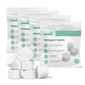 GROWNSY Detergent Washing Tablets 4 Pack for Momcozy, Baby Brezza Bottle Washer, Compatible with All Brands Baby Bottle Washers, Exp: 04/2027