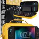 Orzly Case Compatible with Switch 2 Protective Travel Carry Case with Screen Padding, Game Card & microSD Slots, Zipped & Open Pockets for Accessories 7.9" Gift Boxed
