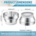 10 Inch to 8 Inch Duct Reducer Increaser Galvanized Steel Air Duct Adapter Round Crimped Pipe Connector Fitting Coupling for HVAC Ventilation Systems