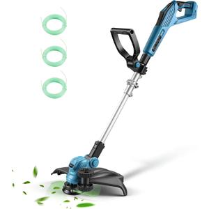 15" Cordless String Trimmer & Lawn Edger for 18V Battery(NOT Included), Electric Weed Wacker Auto Line Feed, Sidewalk Edger Weed Eater for Landscaping, Lawn with 4 Line Spools