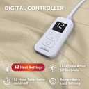 Sunbeam Royal Ultra Fleece Heated Electric Blanket Twin Size, 84" x 62", 12 Heat Settings, 12-Hour Selectable Auto Shut-Off, Fast Heating, Machine Washable, Warm and Cozy, Pebble