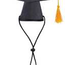 Pet Graduation Caps Small Dogs Black Graduation Hats with Tassel Pet Graduation Costume for Puppy Dogs Cats Party Outfits Accessories (Yellow Tassel)