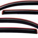 Lightronic Extra Durable Clip-on in-Channel Auto Vent Window Visor, Fits 2013-2022 Buick Encore (Not Fit GX), 2013-2022 Chevrolet Trax, UV Protection Rain Guard, Original Wind Deflector, Smoke, 4Pcs