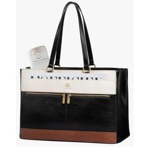 LOVEVOOK Laptop Bag for Women,15.6 Inch Vintage Work Tote Bags for Women,Leather Teacher Bag,Large Handbag Computer Briefcase