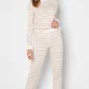 Burt's Bees Baby Girls' Pajamas, 1-Piece Long Sleeve Tee and Pants Organic Cotton PJ Set, 4T