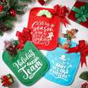 24 Pcs Christmas Pot Holders with Pocket Xmas Potholders Bulk Christmas Oven Mitts Heat Resistant Hot Pad Baking Gift Cookie Bag for Kitchen Baking Cooking (Classic,Vivid)