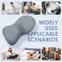 kasney Lumbar Support Pillow, Memory Foam Lumbar Pillow for Lower Back Pain Relief, Back Support Pillow for Office Chair, Car Seat - Gray