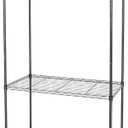 3-Tier Closet Organizer Metal Garment Rack Portable Clothes Hanger Home Shelf Durable Garment Racks, Industrial Style Clothes Rack, Coat Rack MITPATY, White