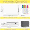 LED Note Board with Colors, Illuminated Acrylic Information Marker Board with Light,Equipped with Adjustable Bracket and 7-Color Pens, Valentine's Day Gift LED Drawing Board (30 * 20 cm)