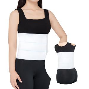 Abdominal Binder Post Surgery Compression Support | Stomach Wrap Belly Band for Hernia Tummy Tuck | Soft, Latex-free, Breathable - (60" - 75") 3 Panel - 9" High