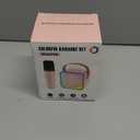 EFAILY Karaoke Machine for Kids, Christmas Birthday Gifts Toys Portable Bluetooth Speaker with 2 Wireless Microphones, Mini Karaoke Machine with LED Light for 4-12+ Years Old - Beige