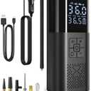 Tire Inflator Portable Air Compressor, Portable Air Pump with Pressure Gauge, Electric Tire Pump Battery 150PSI 12V DC, Cordless Tire Inflator with LED for Car Motorcycle Bicycle Ball